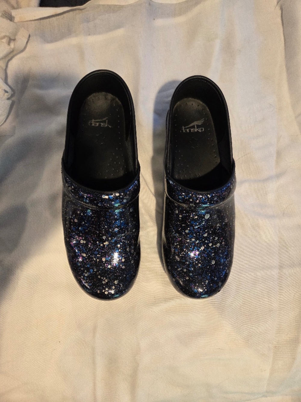 DANSKO GALAXY GLITTER CLOGS